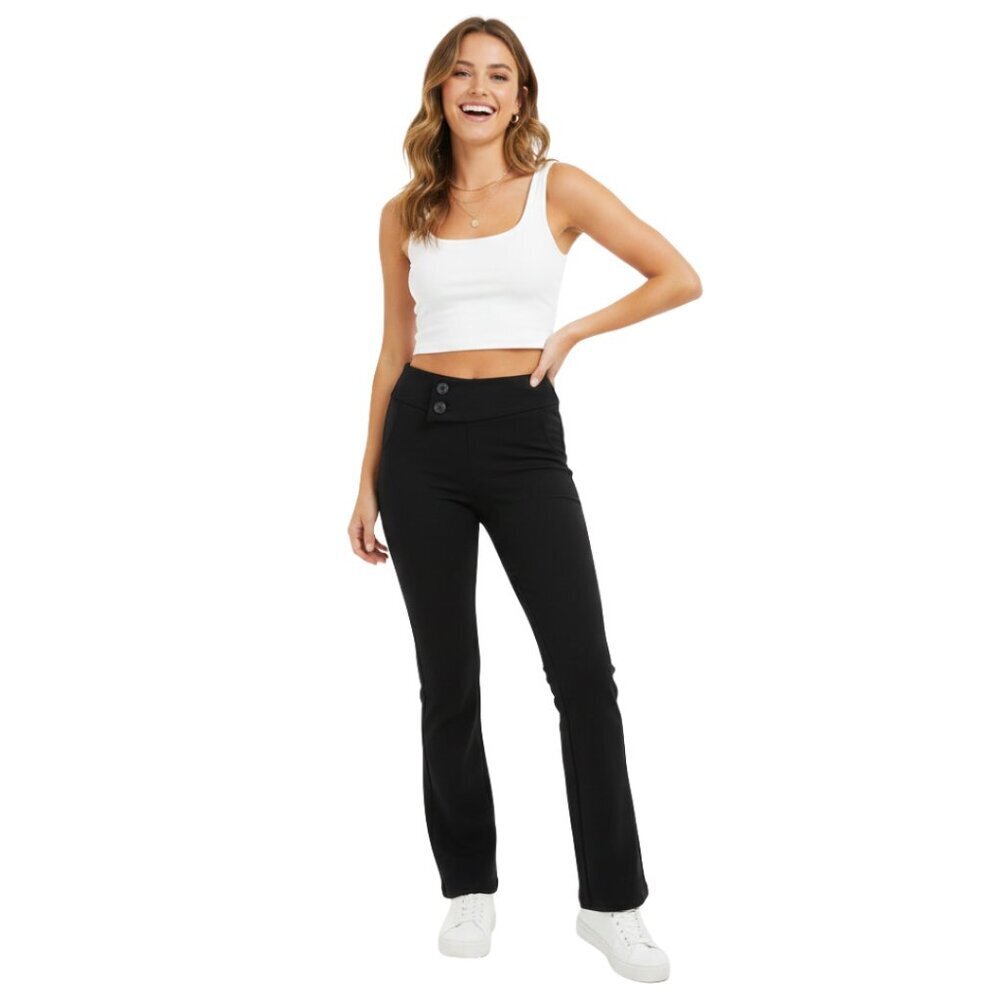 2 for $20 ShoSho Trouser Leggings Treggings With Pockets and Faux Button Sash